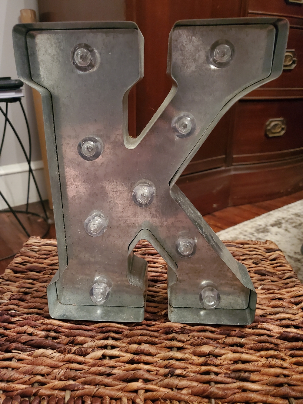 Hobby Lobby Metal Marquee Letter K in Silver